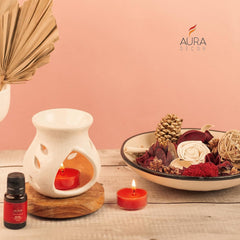 ENGLISH ROSE TEALIGHT CANDLES | AROMATHERAPHY DIFFUSER GIFT SET FOR DIWALI