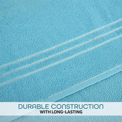 Kuber Industries Bath Towel 450 Gsm | Towel For Bath, Gym, Travel & Beach | Plain Lining (Sky Blue)