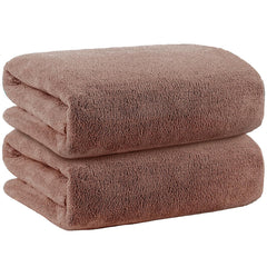 Story@Home Microfiber Bath Towels 400 Gsm Large Size Set Of 2 | Bath Towels For Men, Women & Kids | Perfect For Everyday Use (Light Brown)
