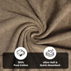 Absorb Pro Microfiber 100% Cotton Bath Towel 600 Gsm | Ultra Soft, Highly Absorbent, Quick Drying Large Size Bath Towels For Men & Women (Beige)