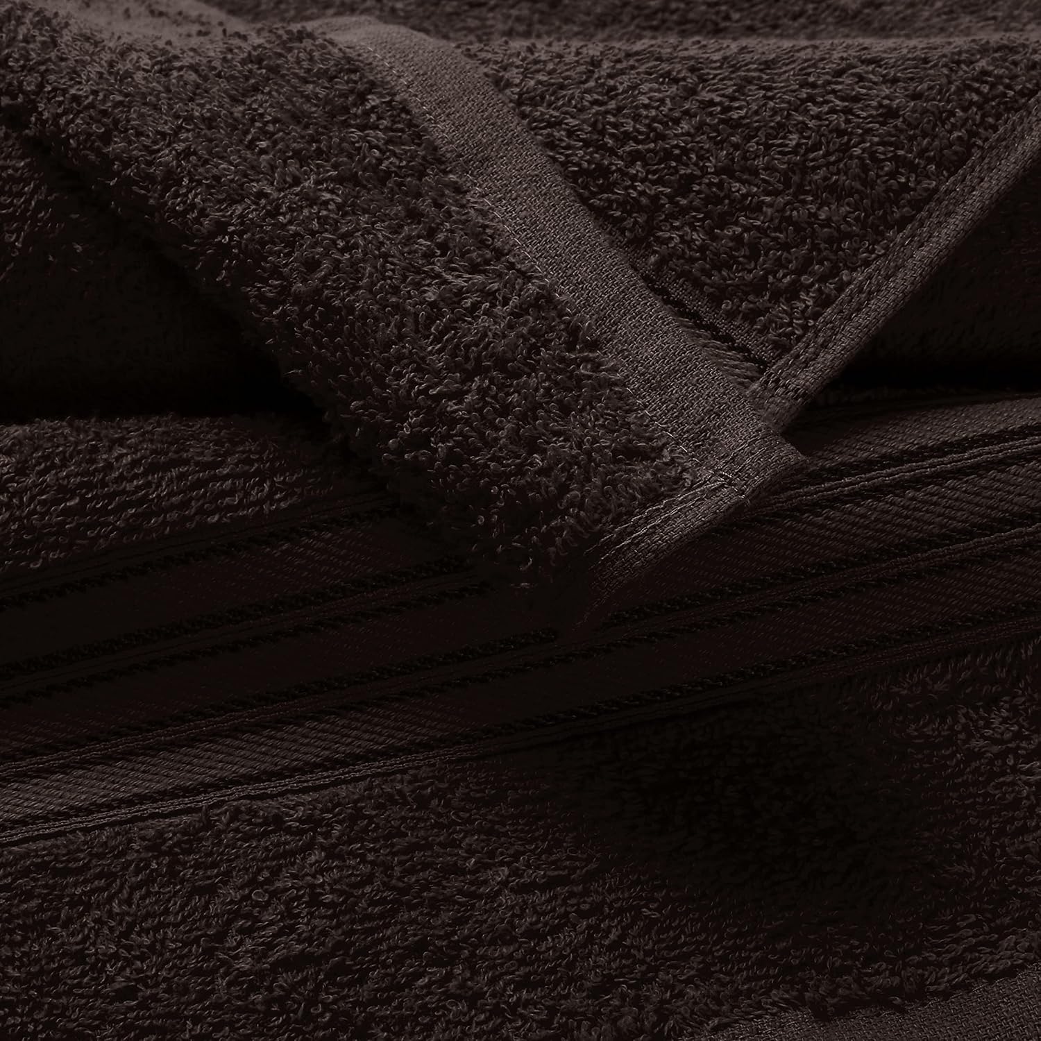 Boutiquo 100% Cotton 2 Bath, 2 Hand & 2 Face Towels 1800 Gsm | Eco-Friendly Towels For Men & Women Ultra Soft & Highly Absorbent - Chocolate Brown (Set Of 6)