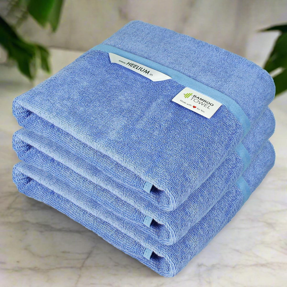 Heelium Bamboo Bath Towel 3x Softer & Quick Drying 400 Gsm (Iris)