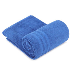 Techsrmaji Cotton Bath Towels 1000 Gsm | Towels For Bathroom Large Size Absorber Towel For Men & Women (Blue & Brown)- Set Of 2