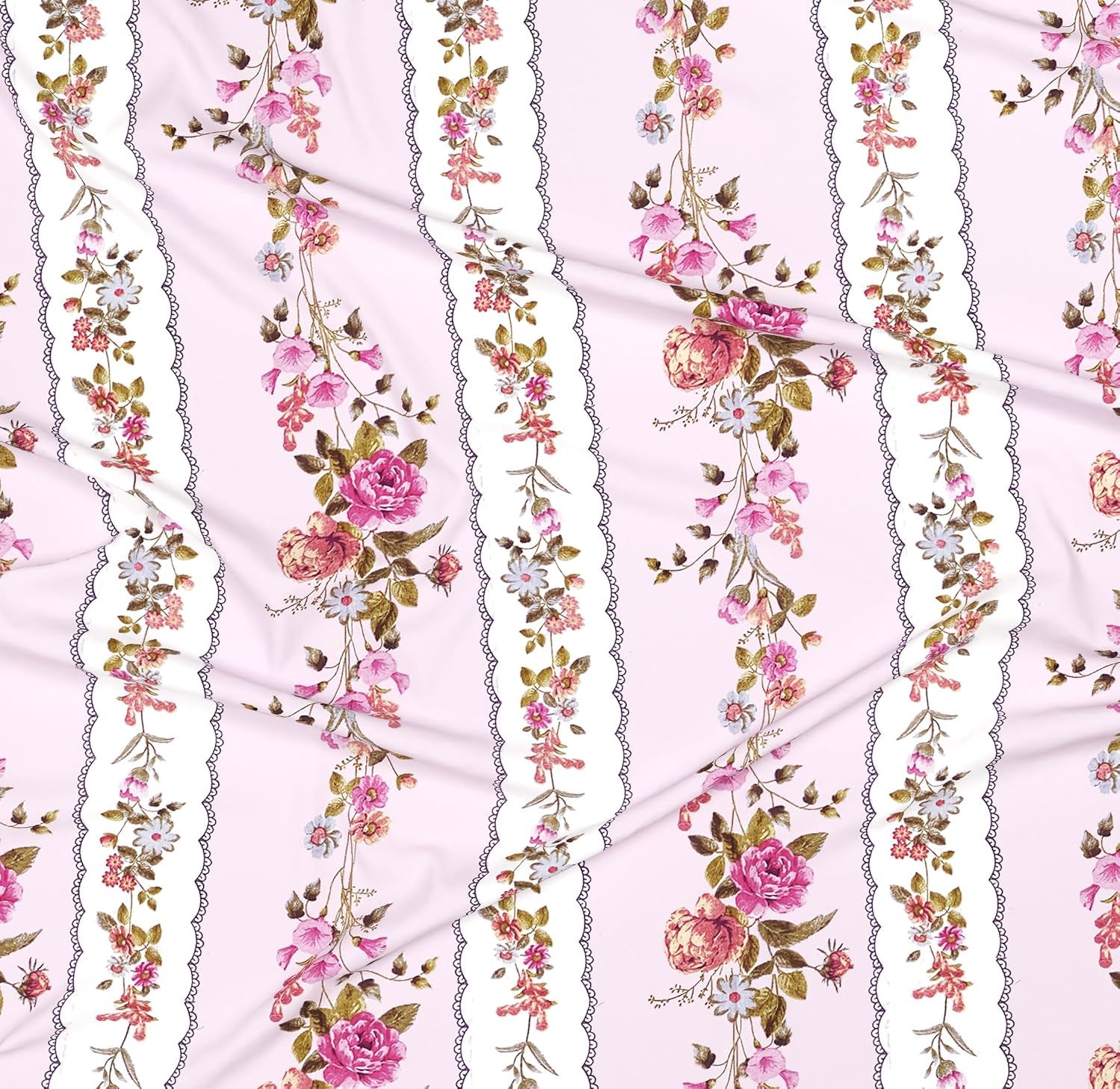 100% Cotton Double Bed Bedsheet Set With 2 Matching Pillow Covers | 90 X 90 Inches, Light Pink - Ideal For Villas, Guest Houses, & Daily Home Use Double Bedsheet