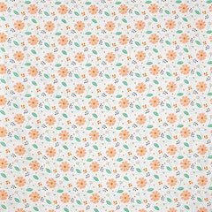 Elastic Fitted Floral Cotton Bedsheets For Double Bedsheets With 2 Pillow Covers - 60x78 Inches, Green | All Around Elastic Fitted Queen Size Bedsheet