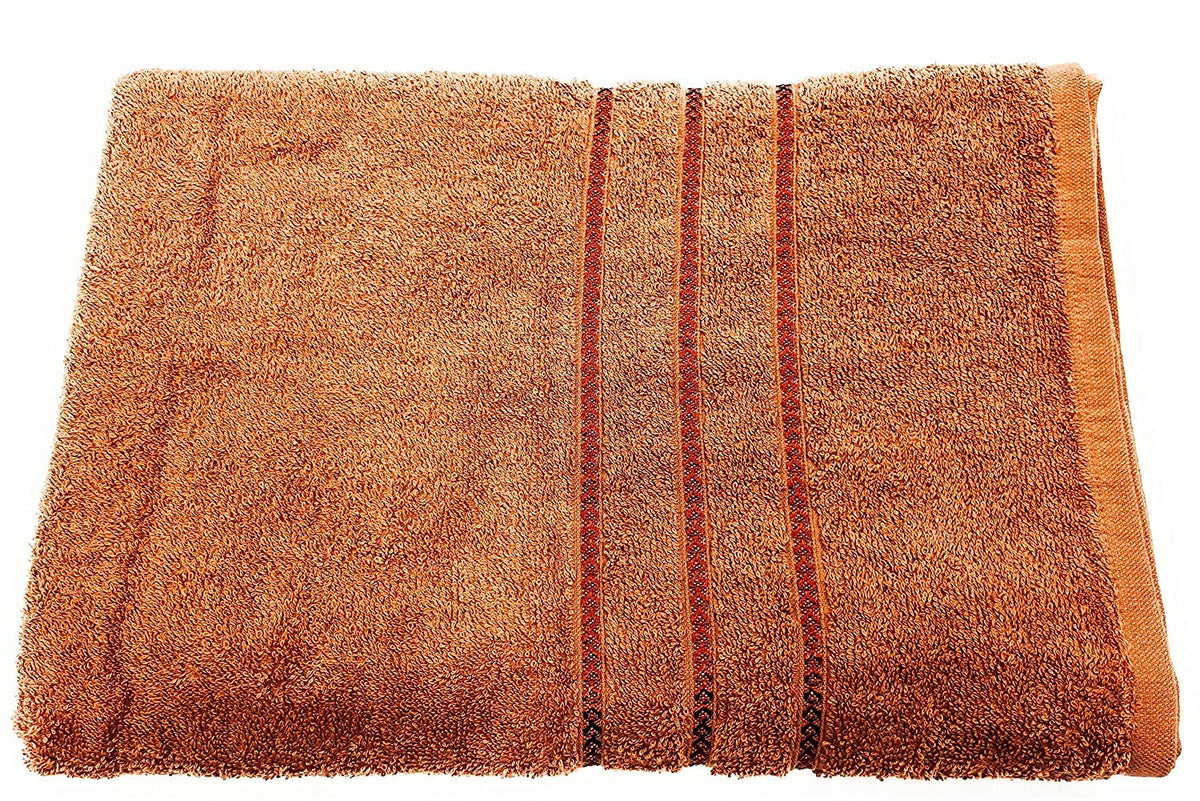 Bombay Dyeing Flora Small Size Bath Towel 500 Gsm - Rust Brown
