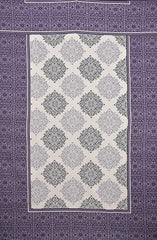 1 Single Bedsheet With 1 Large Pillow Cover - Size - 60 X 100 Inches, Deep Purple | Designer Printed Bedsheet Set - Naturally Soft, Breathable, & Skin Friendly