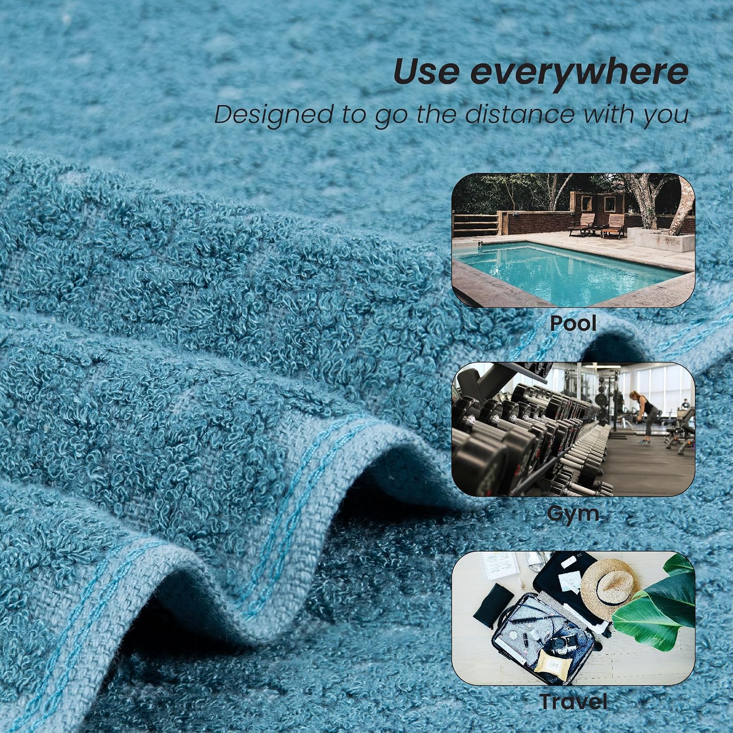 Mush Hearth & Haven Bamboo Large Size Bath Towels 2700 Gsm | Bamboo Bath Towel Soft, Highly Absorbent & Quick Dry (Multicolor) - Pack Of 6