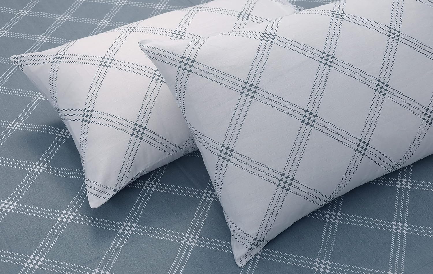 Single Bedsheet Cotton With 1 Pillow Cover - 55 X 88 Inches, Grey & White | Lightweight, Soft & Breathable - Perfect For Gifting On Weddings Bedsheet