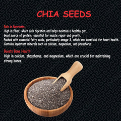 Waaho Chia Seeds, Organic, High Protein, Low Calorie, For Health & Weight Loss, Essential Nutrients Like Fibre, Protein, And Omega-3 Fatty Acids | 500gm 1.1lbs