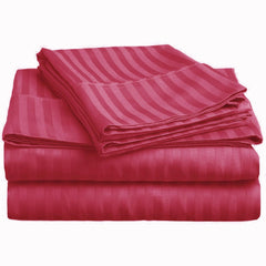 Single Fitted Bed Sheet With 1 Pillow Cover - 36 X 78 Inches, Red | Perfect Bedsheet Home, Hotel, Villa, Resort & Guest House