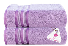Casa Copenhagen Egyptian Cotton Exotic Hand Towel 400 Gsm (Rasin Purple Rose)- 2 Pcs
