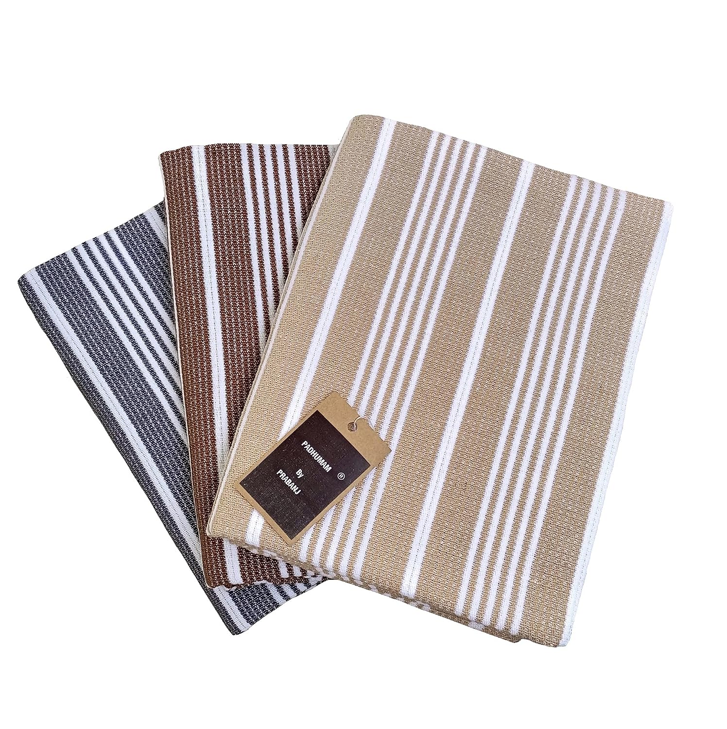 Padhumam Cotton Bath Towels 900 Gsm (Multicolor)- 3 Pcs