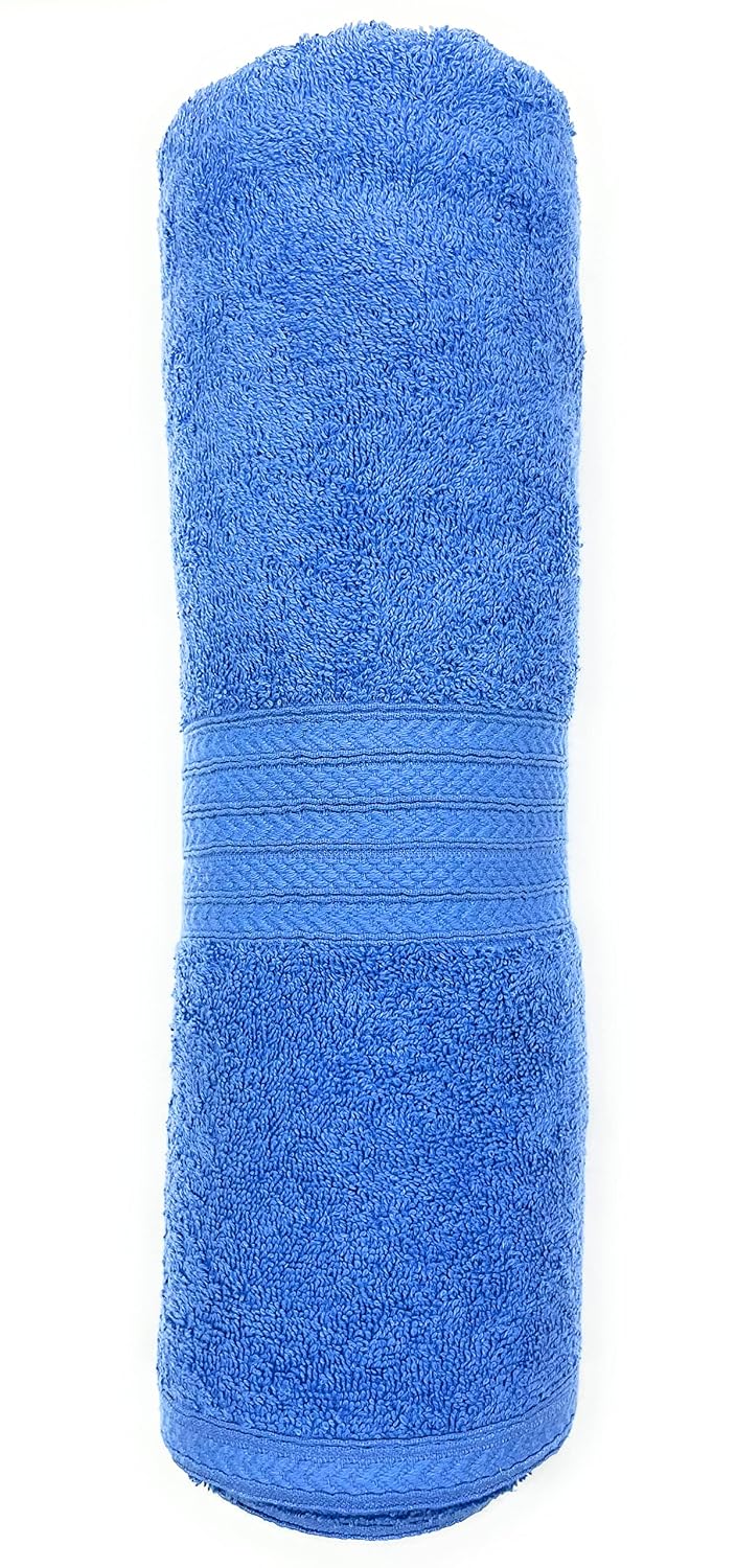 Bombay Dyeing Tulip Premium Cotton Large Size Bath Towel 500 Gsm (Sky Blue)
