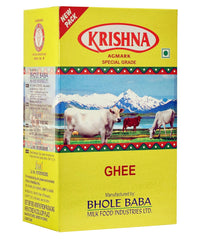 Natural Agmark Special Ghee By Krishna | High In Vitamins A, D & Healthy Desi Cow Ghee Good For Bakes Cookies | (1 Litre) 33.8 Ounce | Box Pack