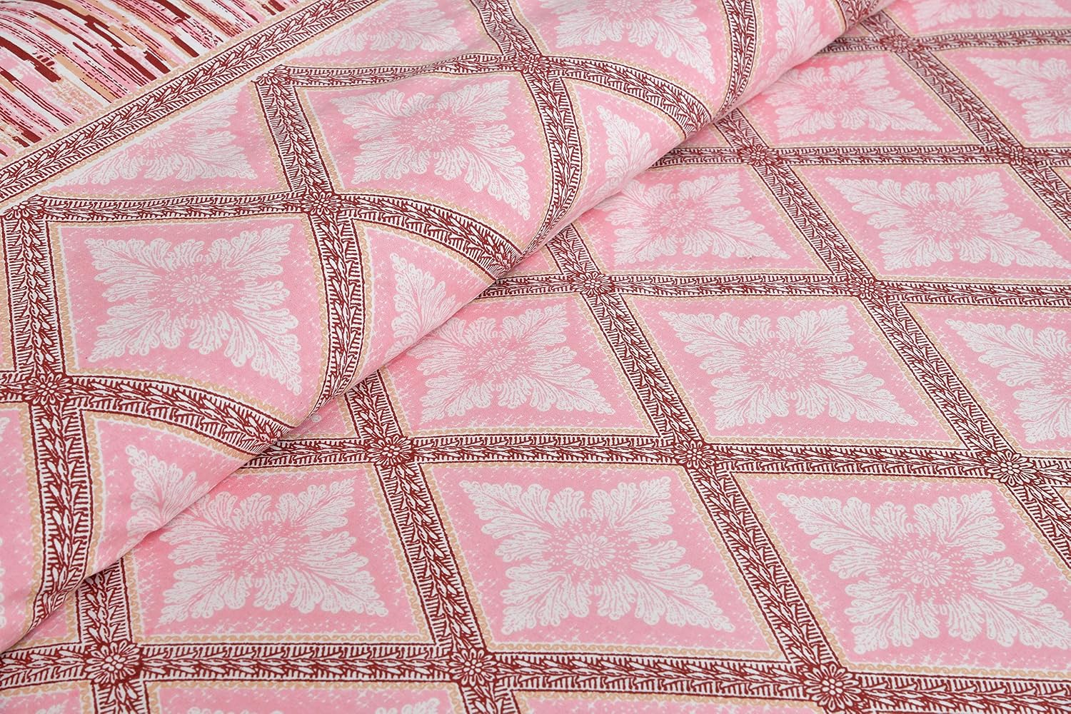 Jaipuri Bedsheet King Size With 2 Pillow Covers - 90 X 108 Inches, Orchid Pink | Luxurious Comfort & Breathability | Super Soft Breathable & Wrinkle Free