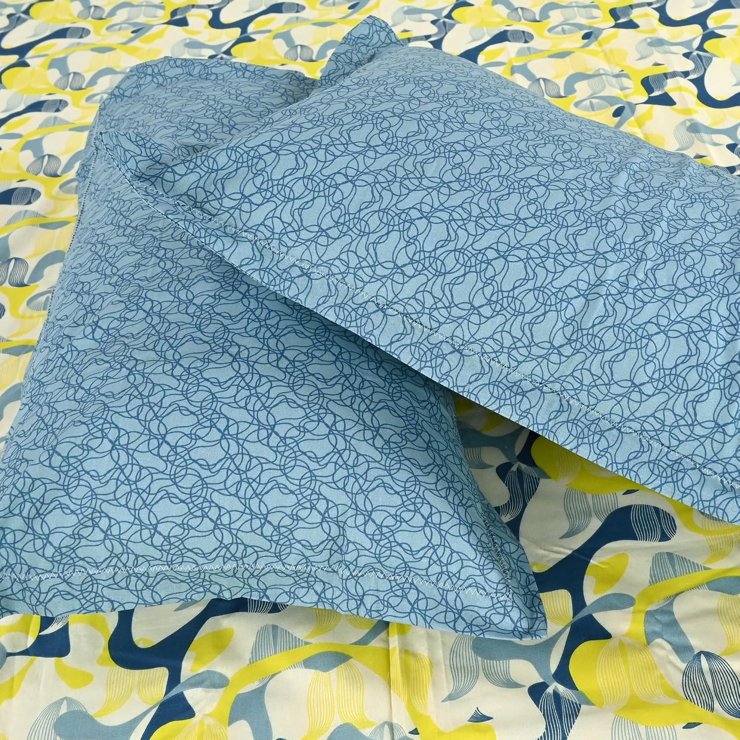 Cotton Double Bedsheet With 2 Pillow Covers - 87 X 100 Inches, Light Green | Smooth & Comfortable For Daily Use - All Weather Coziness & Bedroom Style