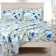 100% Cotton 1 Double Bedsheet With 2 Pillow Covers - 90 X 90 Inches, White | Soft & Breathable Cotton Bedsheet - Long Lasting & Soft 144 Thread Count Bedsheet