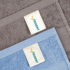 Mytrident Soft Comfort Air Rich 100% Cotton Hand Towel 800 Gsm | Highly Absorbent Towels For Men & Women Hand Towel (Charcoal & Allure) - 4 Pcs