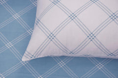 Single Bedsheet Cotton With 1 Pillow Cover - 55 X 88 Inches, Blue & White | Lightweight, Soft & Breathable - Perfect For Gifting On Weddings Bedsheet