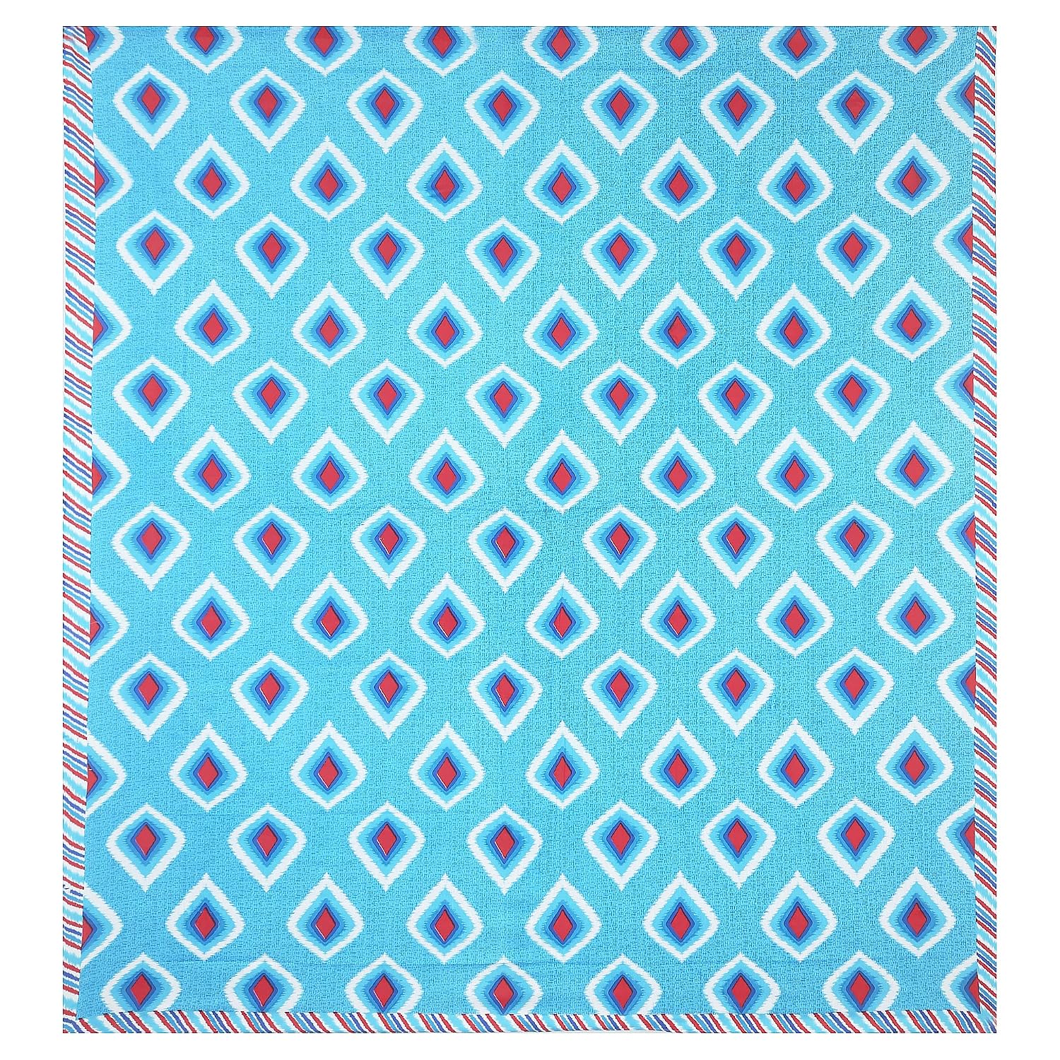 Rajasthani Jaipuri Bedsheets For Double Bed King Size With 2 Pillow Cover - 90 X 100 Inches, Turquoise Blue | Skin Friendly Fabric With Vibrant Colors