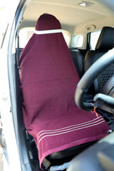 Roman Home Solid Large Luxury All Car Seats & All Office Chair Towel With Tie Knot & Elistick 450 Gsm - (Purple)
