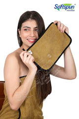 Softspun Microfiber Super Soft Hand & Face Wipes 300 Gsm Towel Set - 4 Piece (Olive Green)