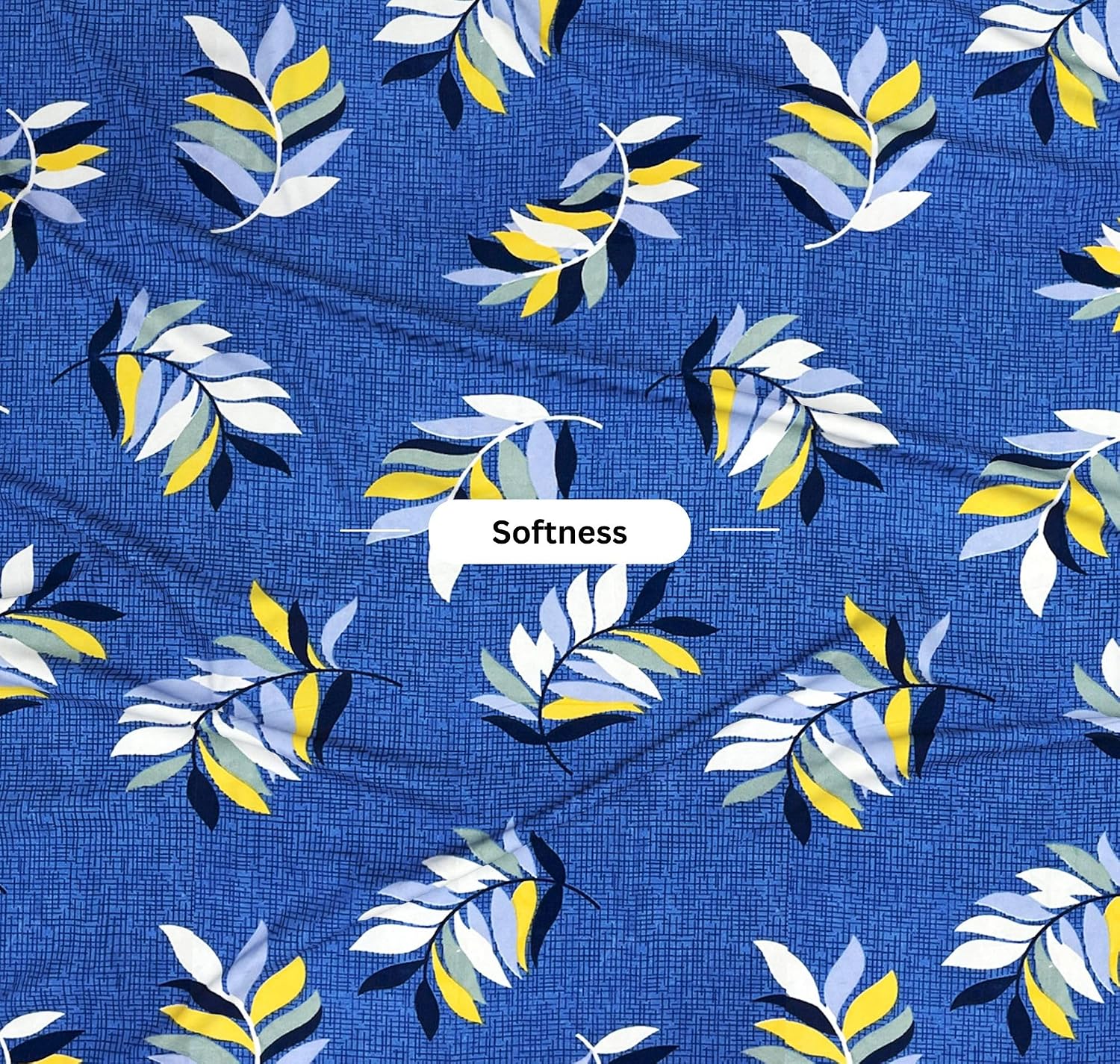 Printed Double Bedsheets With 2 Pillow Covers - 86 X 88 Inches, Royal Blue | Soft Brushed Microfiber-Breathable & Wrinkle Free Bedsheet