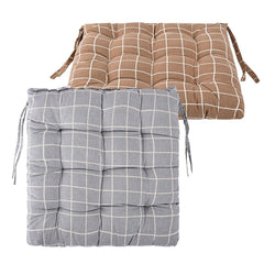 Soft Cotton Chair Cushions Pillow For Sitting, Printed - Brown & Light Grey | Pillow For Office Work & Posture Support | Sitting Cushion, Pain Relief, Comfortable Pillow - Pack Of 2