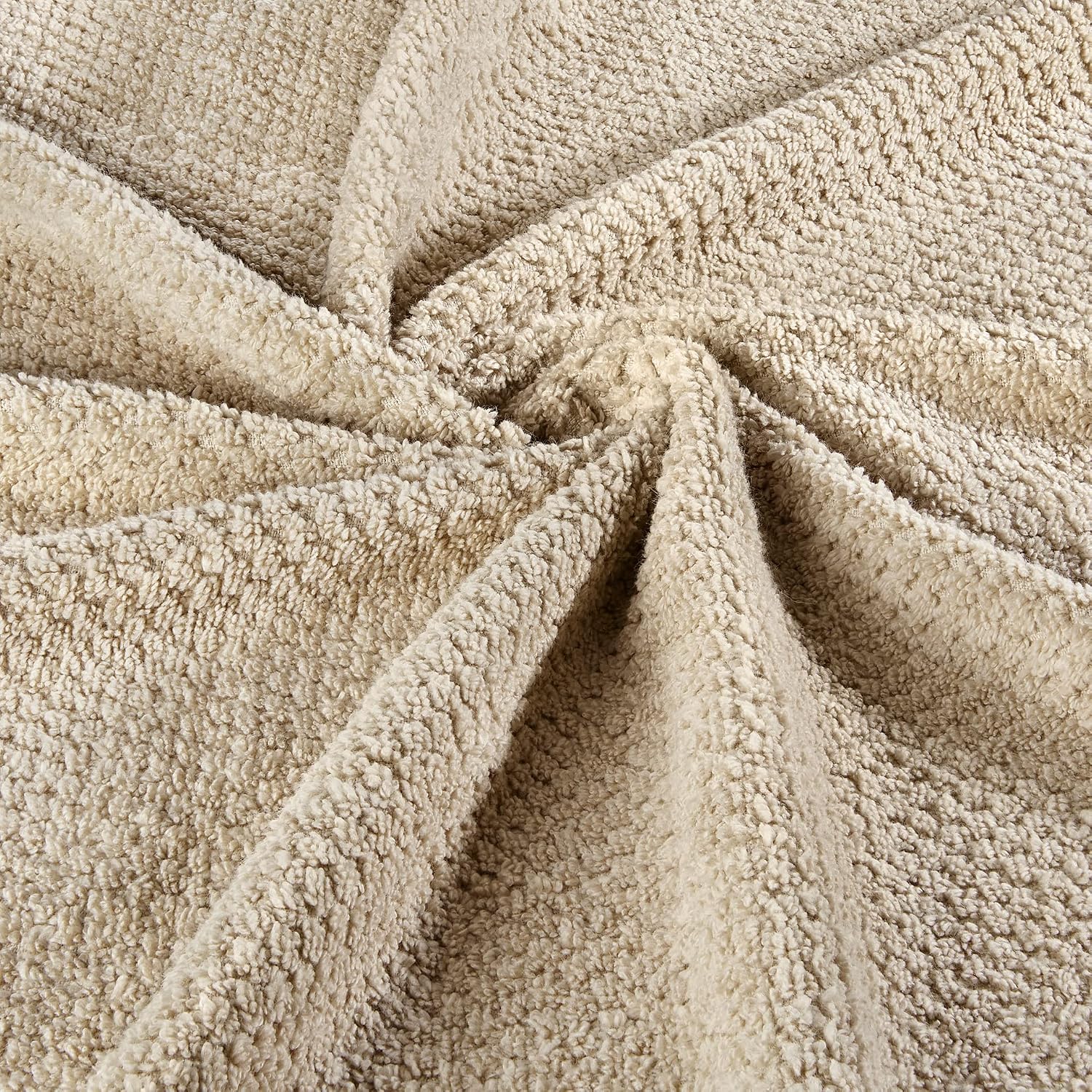 Spaces 100% Cotton Bath Towel 500 Gsm | Quick Dry Nano Spun Special Texture Bath Towels (Light Brown)