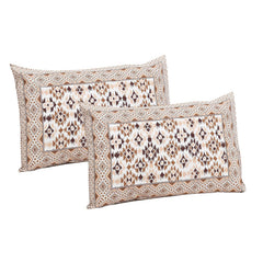 Jaipuri Bedsheet King Size With 2 Pillow Covers - 90 X 108 Inches, Beige | Luxurious Comfort & Breathability | Super Soft Breathable & Wrinkle Free