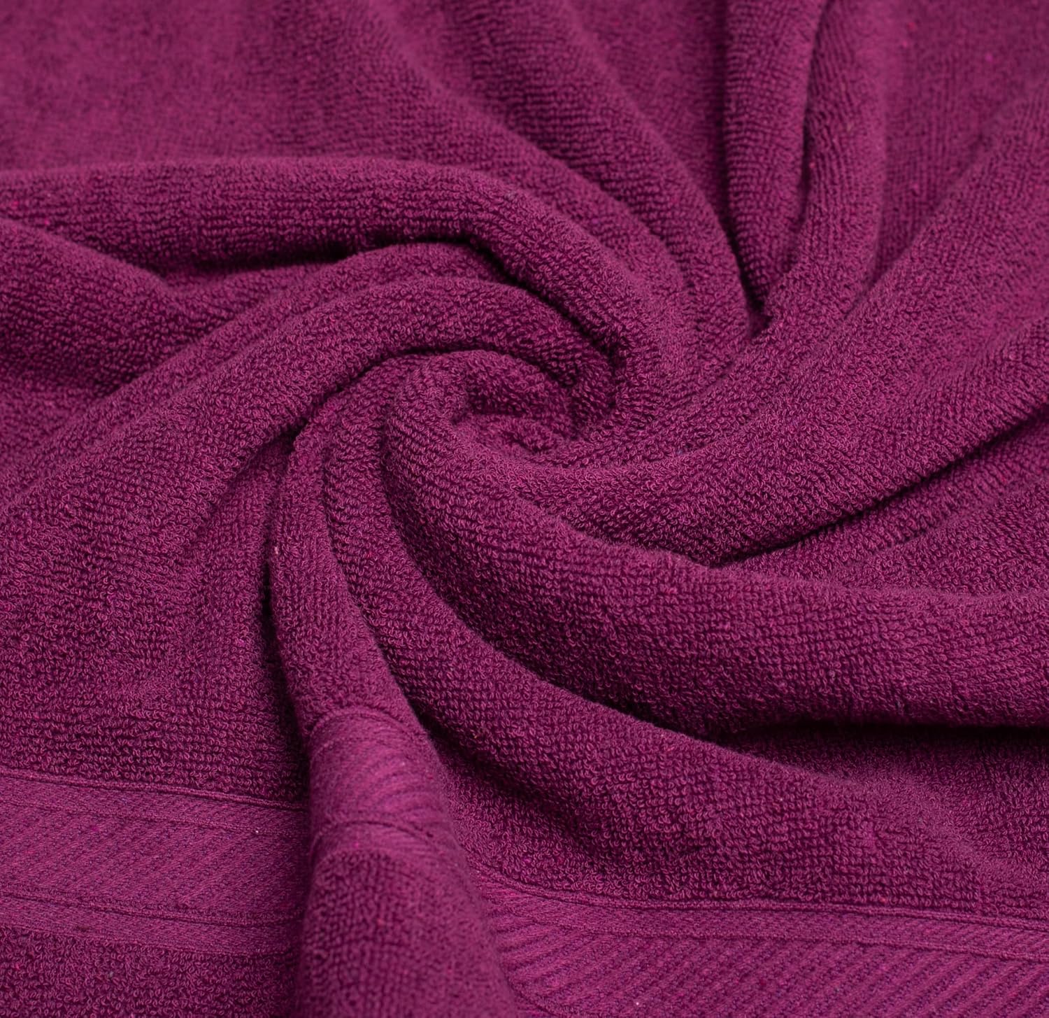 Furnofy Hand Towel 450 Gsm | Soft, Absorbent & Quick-Dry Towels For Gym, Home, Kitchen, Pool, Travel (Grey, Magenta) Set Of 2