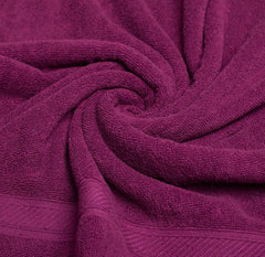 Furnofy Hand Towel 450 Gsm | Soft, Absorbent & Quick-Dry Towels For Gym, Home, Kitchen, Pool, Travel (Grey, Magenta) Set Of 2