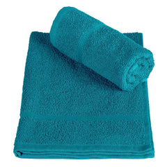 Bedspun Cotton Hand Towel 450 Gsm - Teal & Wine Red (Pack Of 4)