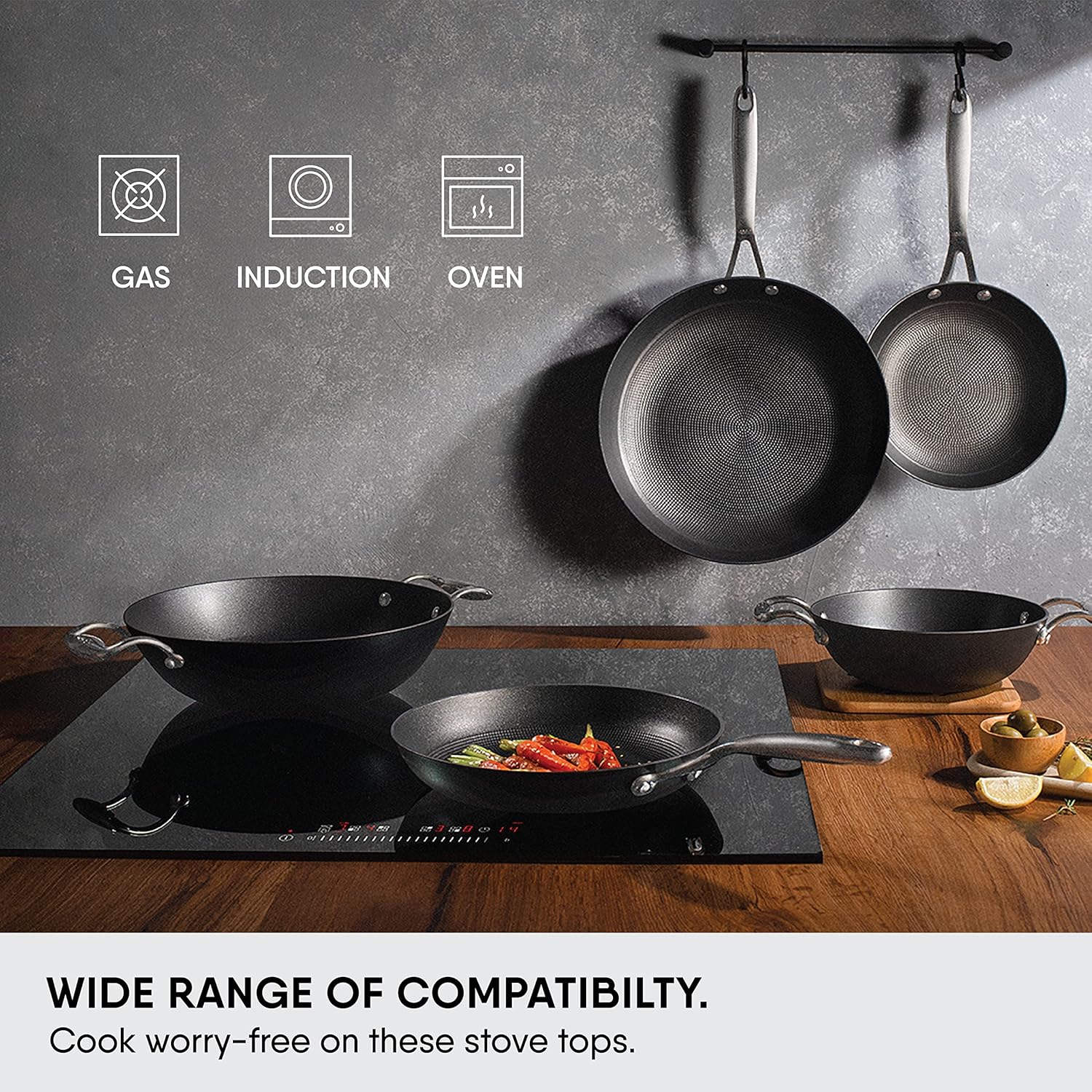 Blacksmith Hybrid Enameled Cast Iron Kadhai - 2.4 Liters, 26 Cm | Rust Proof Kadai For Cooking - Light Weight Cast Iron - Induction & Gas Stove Compatible