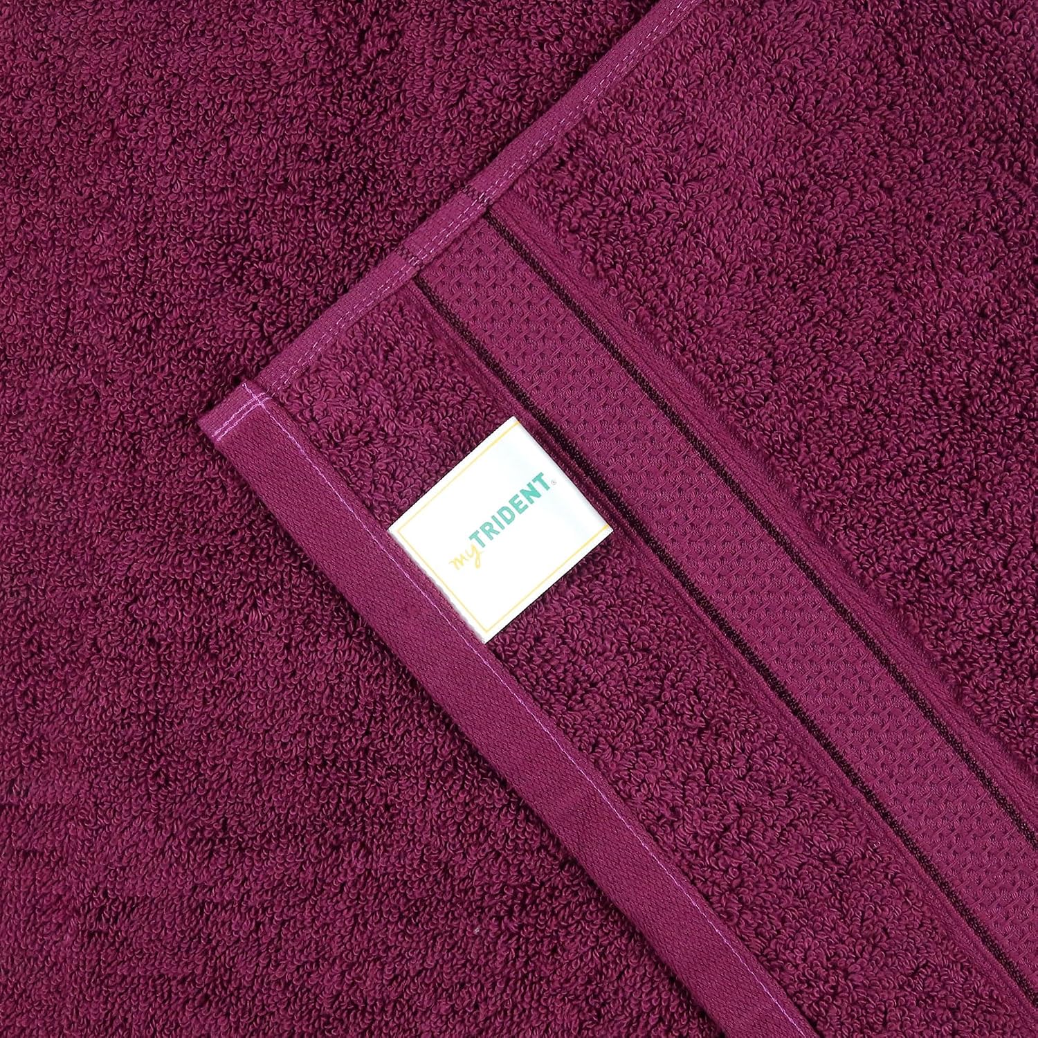 Mytrident Indulgence Collection Hand Towel 400 Gsm | 100% Cotton For Men & Women Hand Towel - Grape Wine (Pack Of 2)
