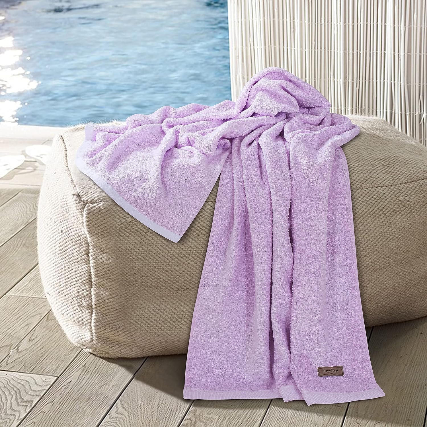 Spread Spain 100% Bamboo Face Towel 360 Gsm | Ultra Soft Absorbent, Quick Dry Towels For Facewash, Gym, Sports, Travel, Suitable For Acne Prone Skin | Pack Of 2 (Lavender)