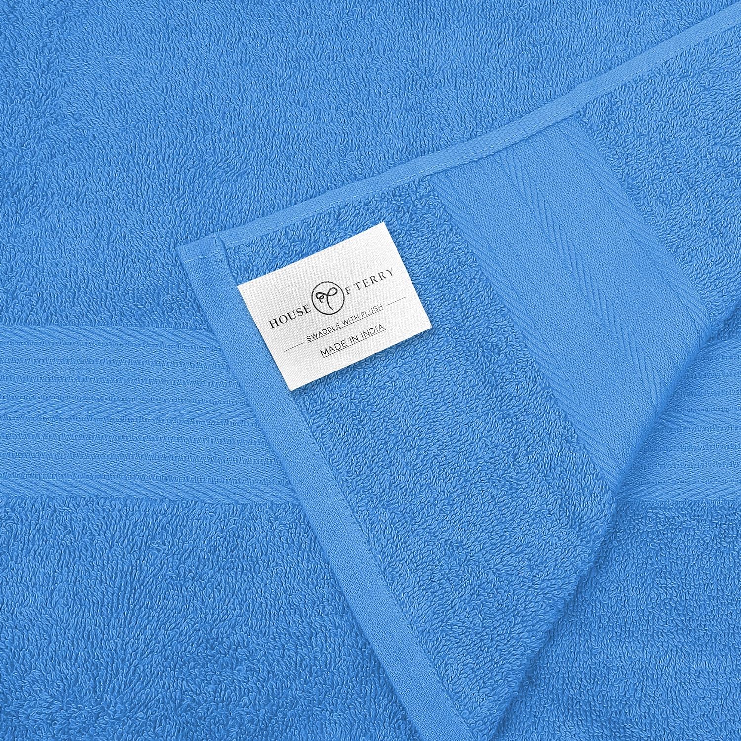 House Of Terry 100% Cotton Bath Towel 500 Gsm | Quick Dry, Soft & Absorbent, Fade-Resistant, Skin-Friendly, For Men & Women Towel (Blue)