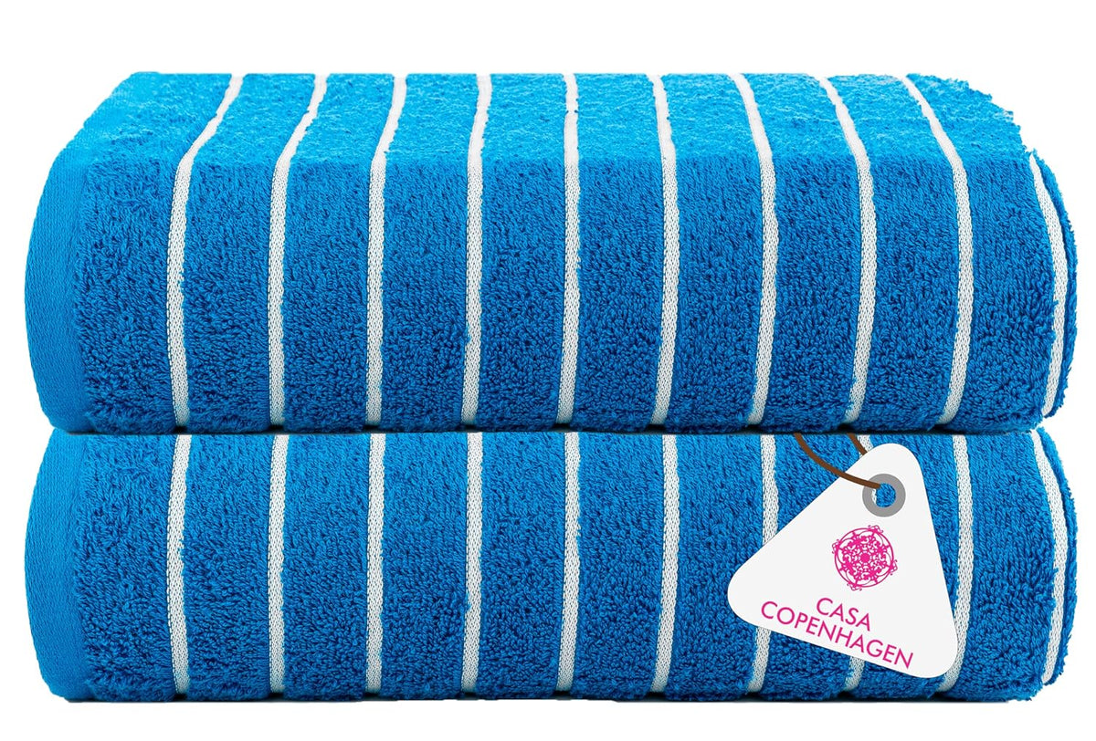Casa Copenhagen Egyptian Cotton Exotic Hand Towel 400 Gsm (Es Electric Blue)- 2 Pcs