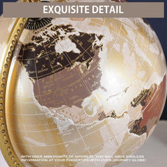 Rotating World Globe 8 Inch With Designer Metal Stand For Show Pieces, Office Decor, Study Table Decor, Birthday, Party Gifts & Anniversary, For Students Learning, Pack Of 1