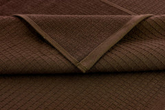 Casa Copenhagen Egyptian Cotton Waffle 1 Pcs Large Bath Towel 500 Gsm (Brown)
