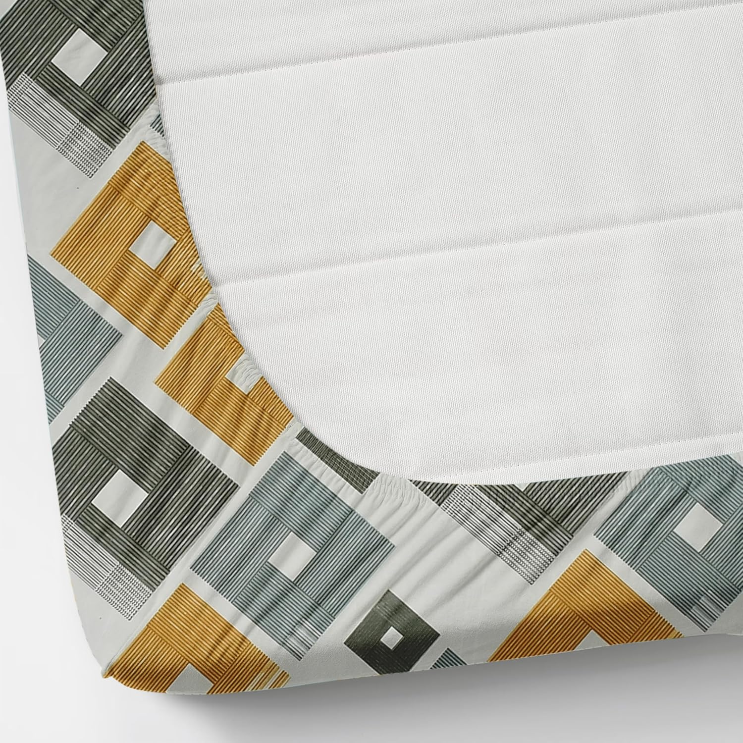 All Around Elastic Fitted Bedsheets King Size With 2 Pillow Covers | Double Size 72 X 78 X 10 Inches, Multicolor - Ideal For Hotel, House, Bedroom, Guest House