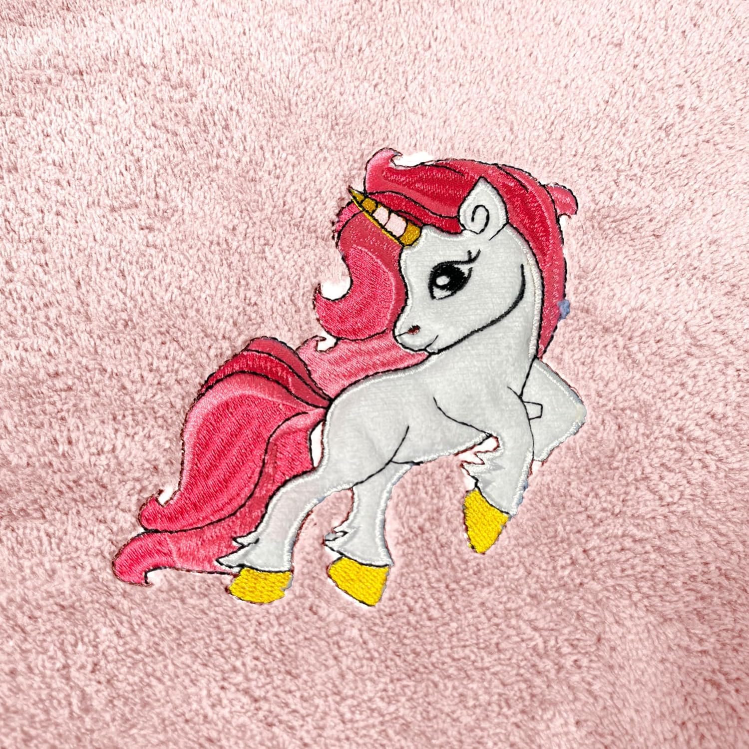 Maxoshine Microfiber Kids Bath Towels 400 Gsm | Quick Dry Super Absorbent Super Soft Bath Towel For Babies Toddler-Baby Towel - Peach (Unicorn Design)