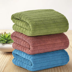 Urbanleaf Stripe Microfiber Hand Towels 320 Gsm | Gym & Workout Towels, Pack Of 3 (Multicolor 3)
