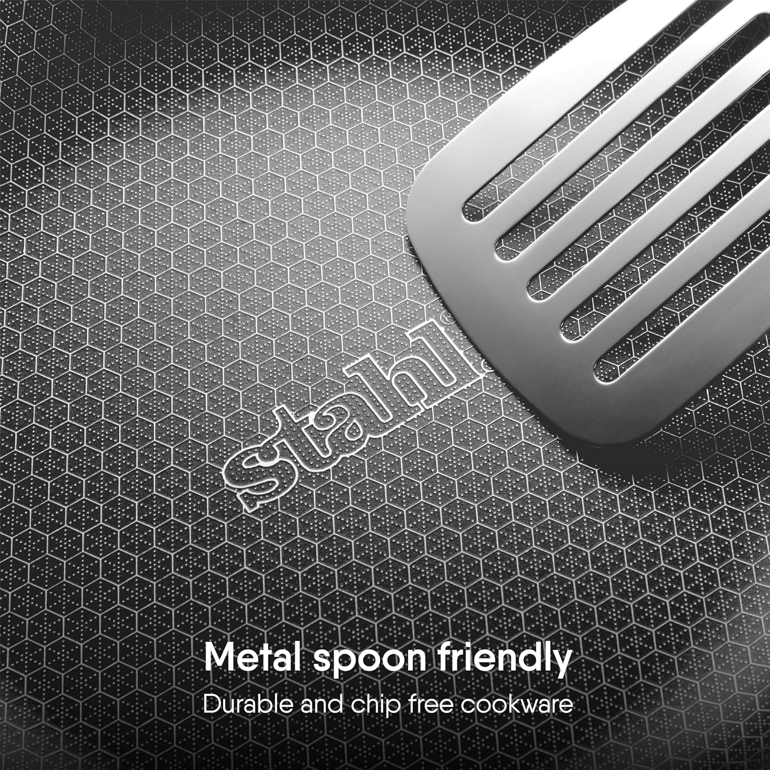 Artisan Hybrid Triply Non Stick Kadai With Lid, 3.3 Liters | Stainless Steel Kadhai, 26cm - Induction Friendly