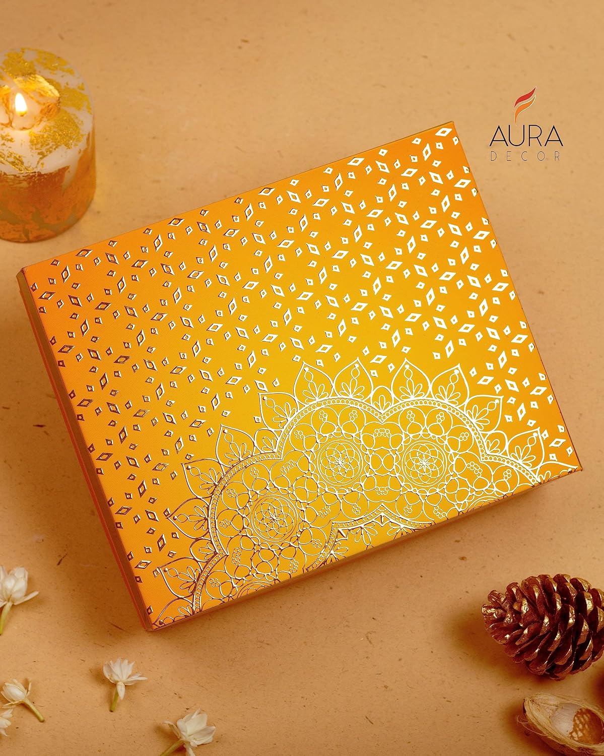 GOLDEN FLOATING POTPOURRI CANDLES URLI GIFT SET FOR DECURATE CANDLES