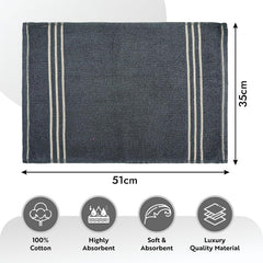 Kuber Industries Soft Cotton Face Towel 1800 Gsm | Easily Washable Face Towels (Dark Grey) - Pack Of 12