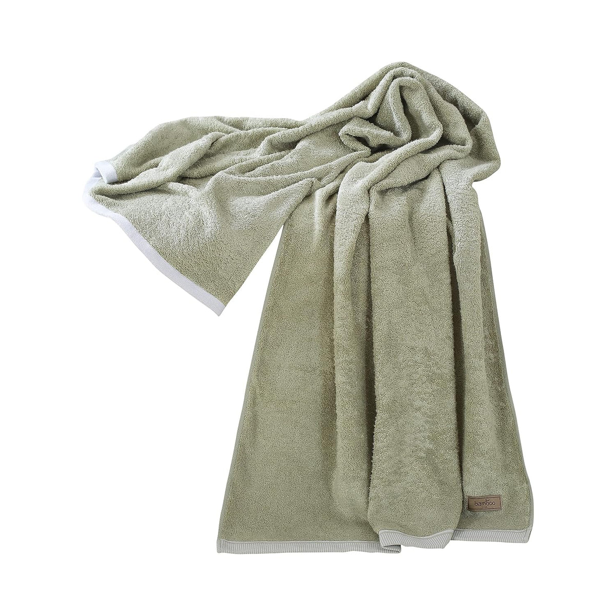 Spread Spain Bamboo Bath Towels 360 Gsm | Large Size Bamboo Bath Towel High Absorbent & Soft Bath Towel For Men & Women (Olive)