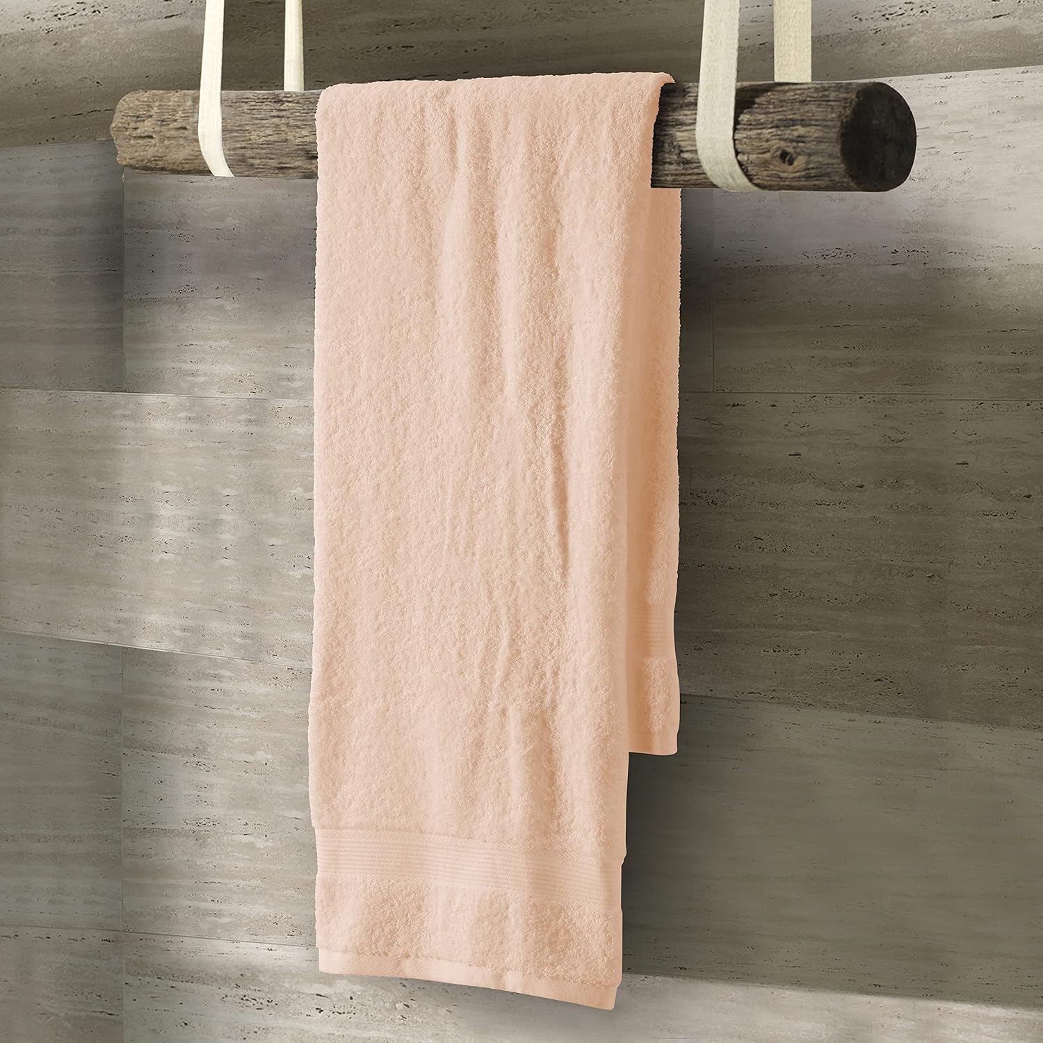 Spread Spain Cotton Bath Towels Large Size 600 Gsm | Ring Spun Bath Towel Soft & Absorbent Bath Towel For Men & Women (Peach)