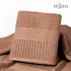 Mush Bamboo Bath Towel | Popcorn Weave 450 Gsm Large Towel For Men & Women | 3x Softer & Absorbent Than Cottton, Desert Sand